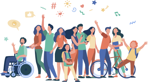 Illustration representing the Mytime community of unpaid carers